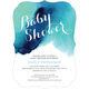 Blue Watercolor Shower Invitations Image 3 of 6